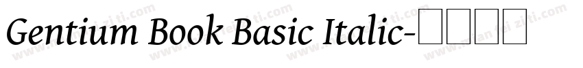 Gentium Book Basic Italic字体转换